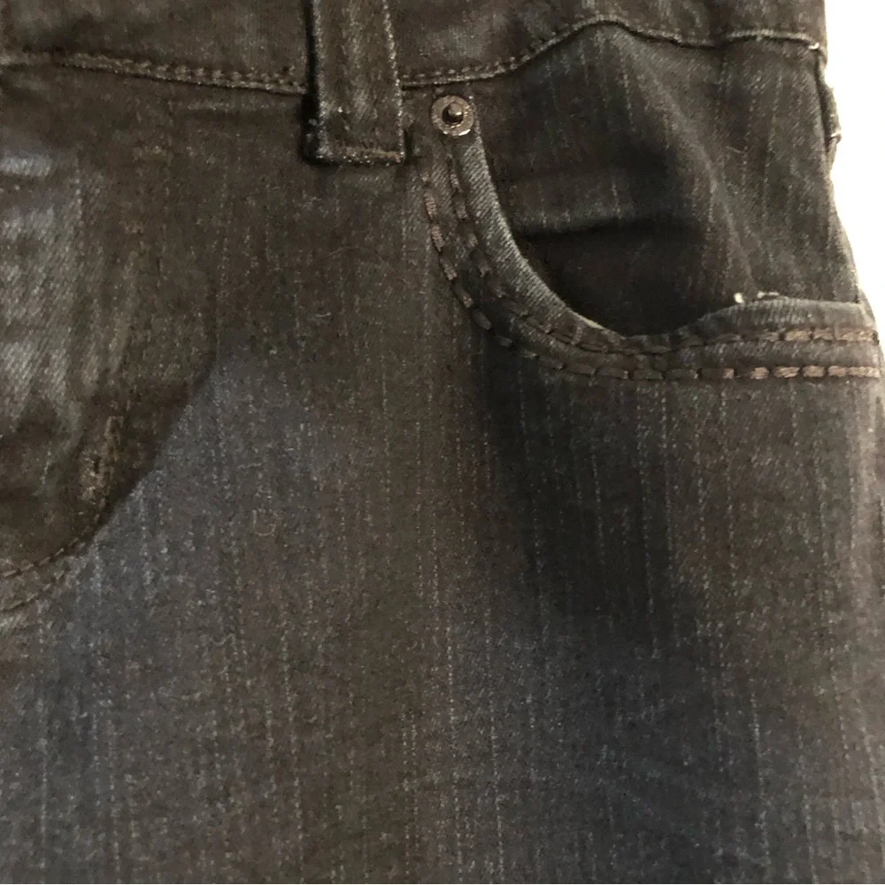 Black denim cropped 3/4 length pants shorter jeans size 10 women’s spring summer - Picture 6 of 9